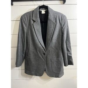 J. Crew Vintage Women's Wool Blend Blazer Jacket Gray sz 2